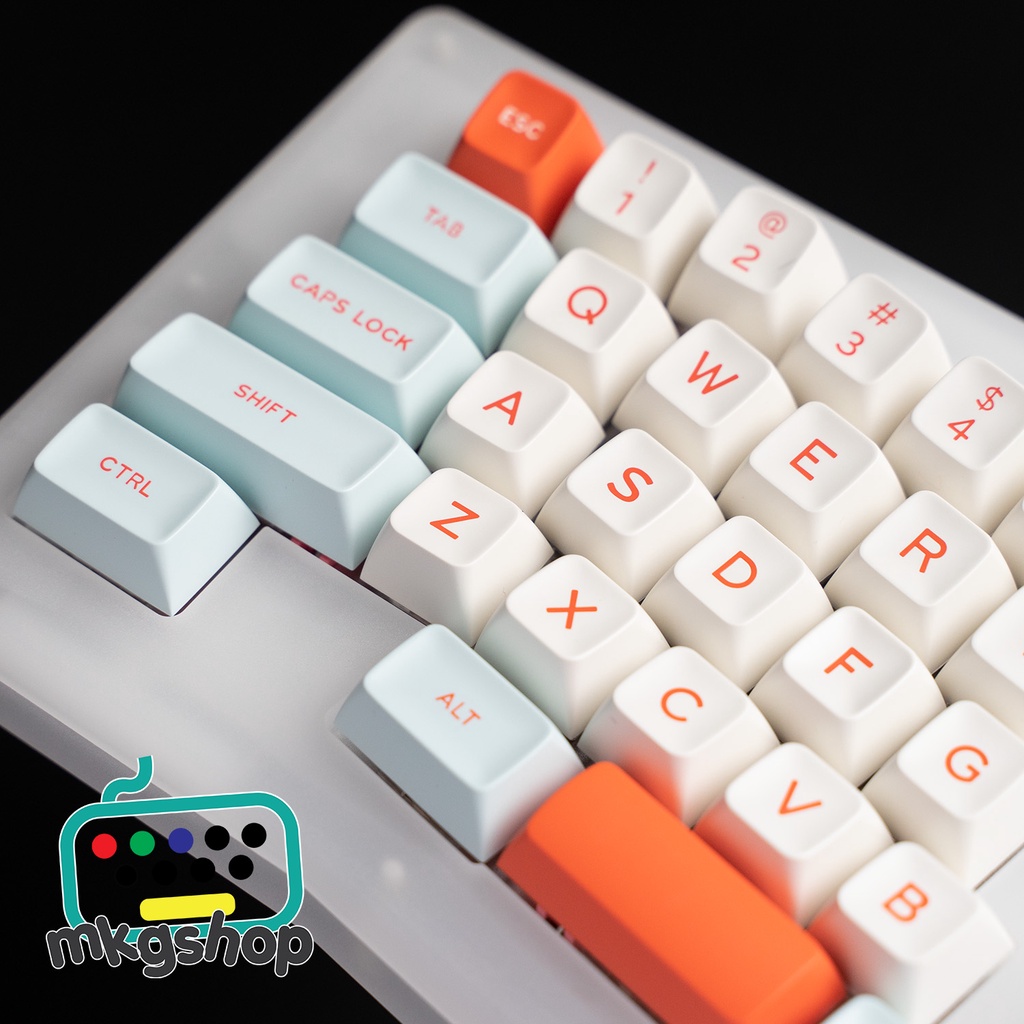 Keycap SA Salmon kiểu in doubleshot, SA profile, 172 nút bàn phím cơ