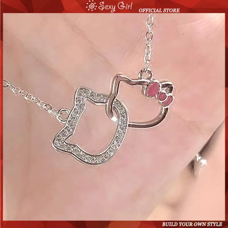 Vòng cổ Mặt Hình Mèo Đính Đá Sang Trọng Thời Trang 2022 Cho Nữ