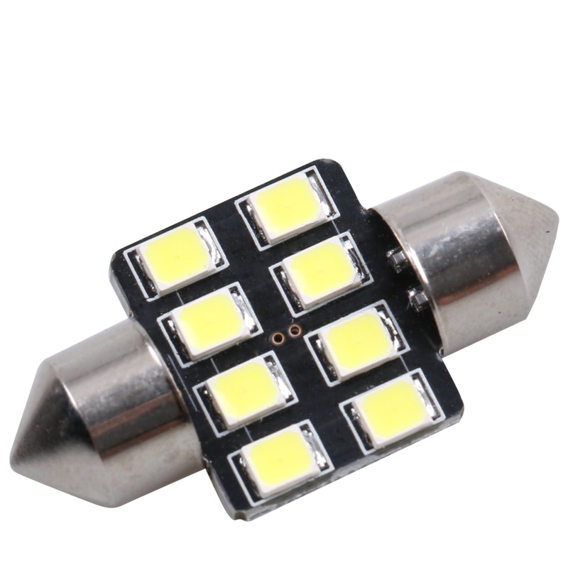 1Pcs 2835 LED Bulb 31mm 36mm 39mm 42mm C5W DC12V For Car Interior