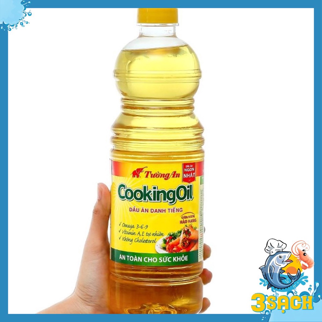 Dầu thực vật Tường An Cooking Oil chai 1 lít  Thực Phẩm 3 Sạch