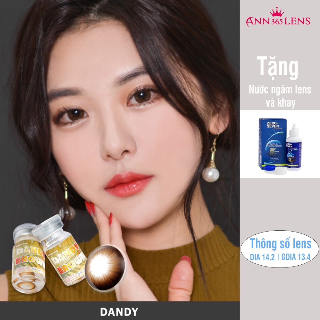 Lens cận màu nâu Dandy  ANN365 dành cho mắt nhạy cảm chống tia UV dùng trong 12 tháng