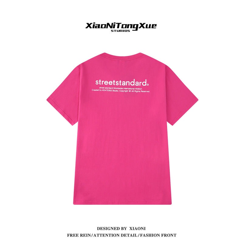 COZOK Áo Thun Tay Ngắn Dáng Rộng In Chữ Thời Trang Trẻ Trung