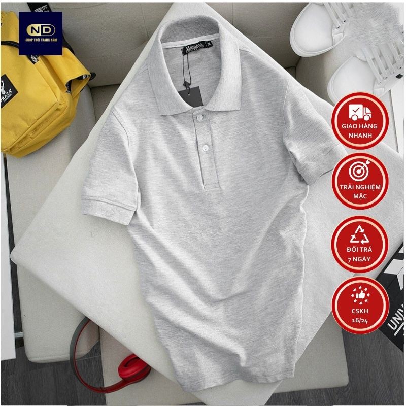áo polo nam cổ dệt - ND shop thời trang nam - áo nam chất liệu cotton, co giãn tốt | BigBuy360 - bigbuy360.vn