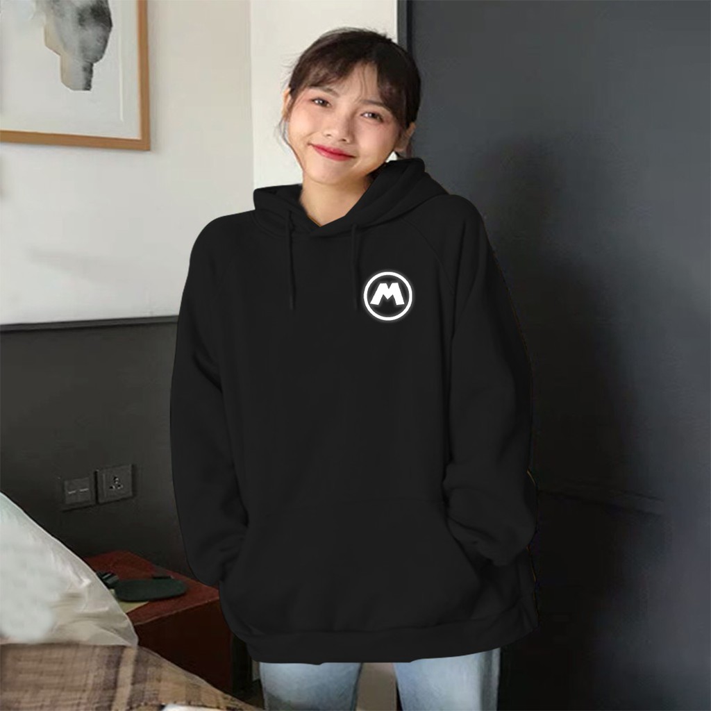 Áo Khoác Nỉ Hoodie Phản Quang PQ10KN Mario_Áo Khoác Phản Quang Big Size_Freesize Dưới 75kg