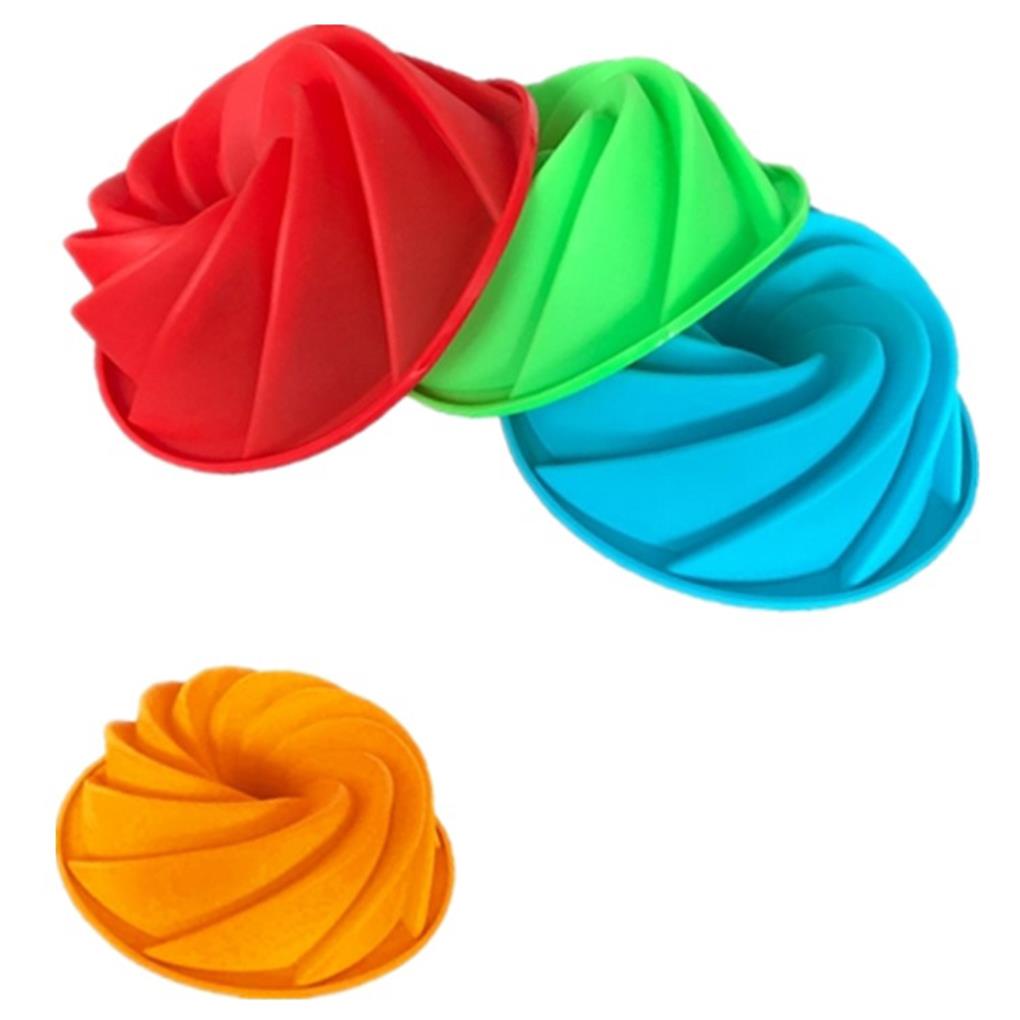 Set 1-5 Khuôn Silicone Làm Bánh Tạo Hình Xoắn Ốc Độc Đáo Tiện Dụng