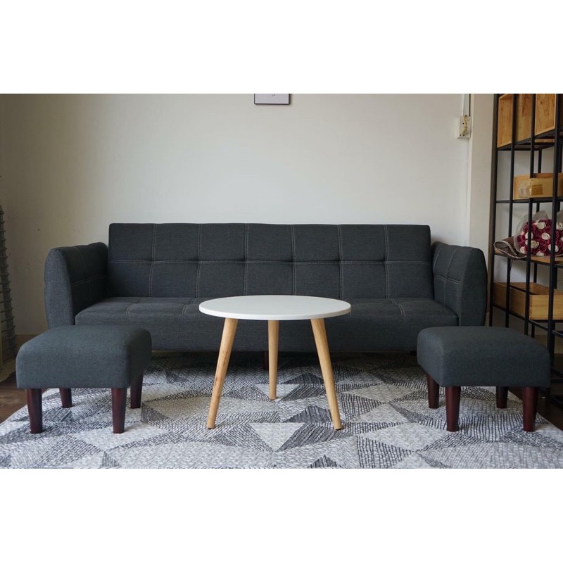 Siêu Sale Bàn Trà Sofa Mặt Tròn Trắng BT50M