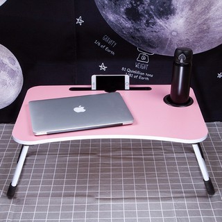 Bàn Học Gấp Gọn Có Khay Đựng Ipad Giả Gỗ Cao Cấp Tiện Dụng - Bàn Học Gắp Gọn đa năng