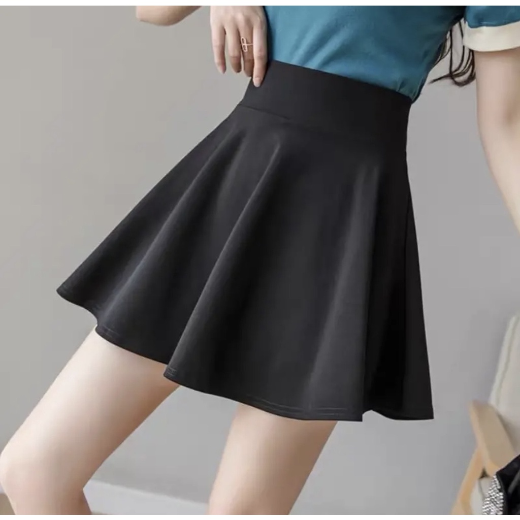 Chấn Váy Chữ A Dáng Xòe  2 Vạch- Chân Váy Cạp Cao Trơn Dáng Ngắn Công Sở Ôm Body Hàn Quốc