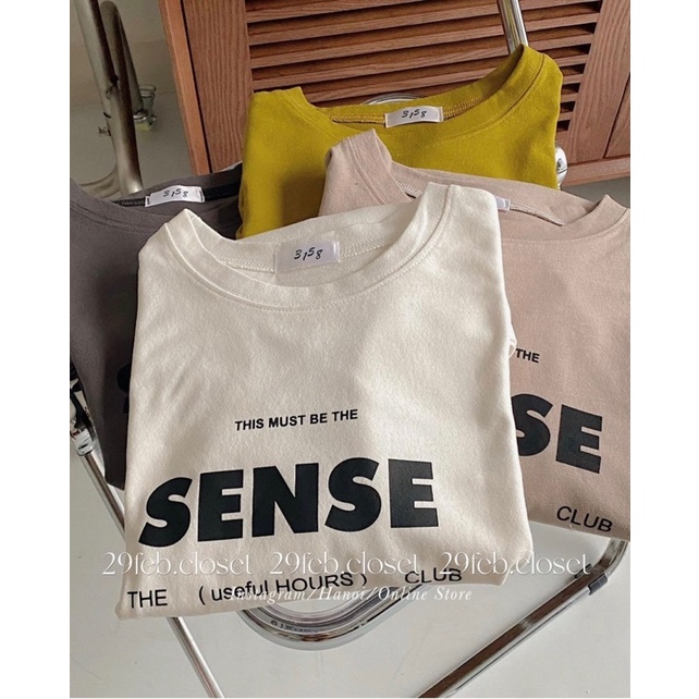 [Ảnh thật/Video]ÁO PHÔNG IN HÌNH SENSE LẠ MẮT ÁO THUN TRƠN FORM RỘNG
