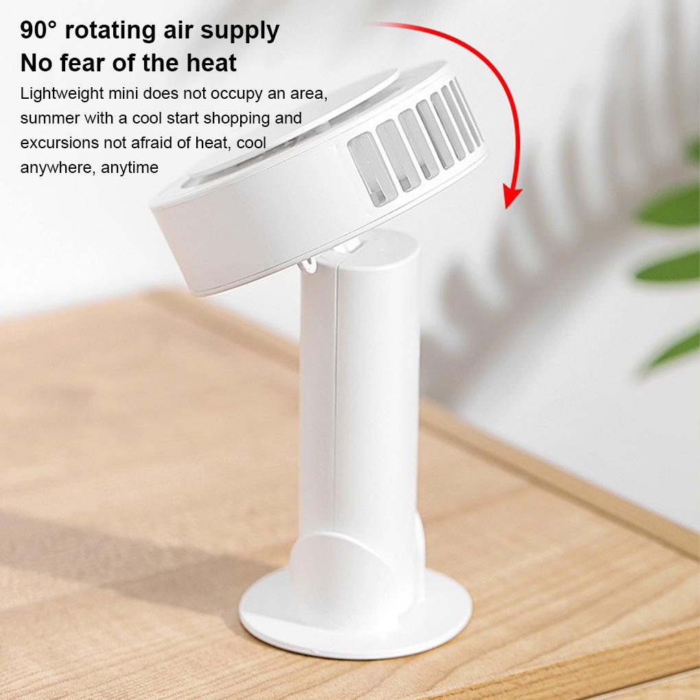 Quạt Không Chổi Than 5V Xoay 90 Độ 3 Bánh Răng Tùy Chỉnh Kèm Sạc Tiện Dụng Cho Văn Phòng