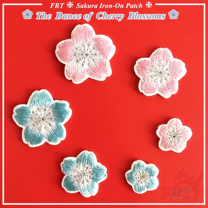 Set 1 / 3 Miếng Dán Ủi Quần Áo Hình Hoa Anh Đào Lãng Mạn