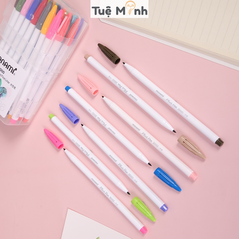 Bút lông màu Monami viết calligraphy B46 làm bullet journal, viết chữ, tô màu chất lượng