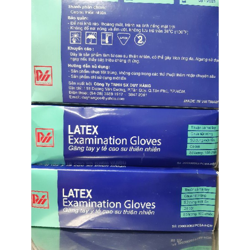 ✅ GĂNG TAY Y TẾ CÓ BỘT LATEX HỘP 50 ĐÔI