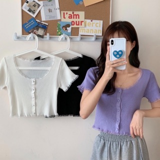 [Thanh Lý] Croptop viền ren Bigsize A13/A16