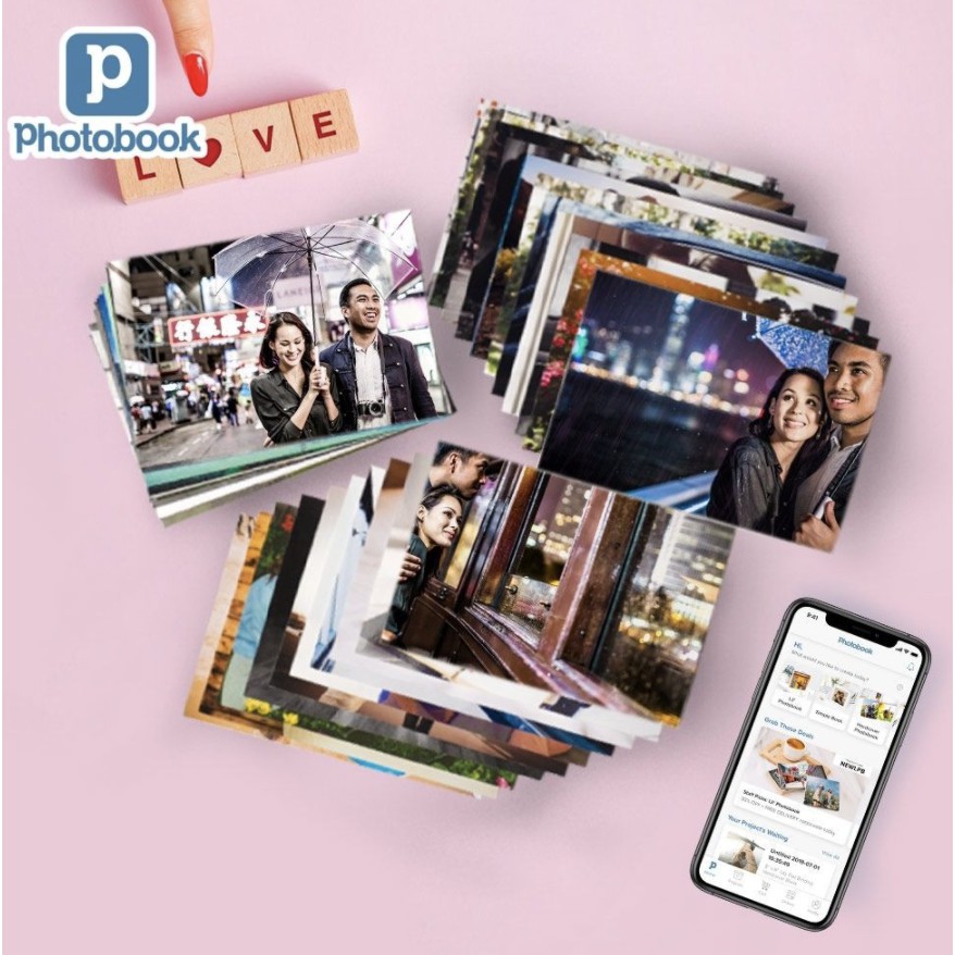 [Toàn Quốc] [E-voucher] Combo in 100 tấm ảnh trang trí phòng 10 x 15cm theo yêu cầu - Thiết kế trên web Photobook