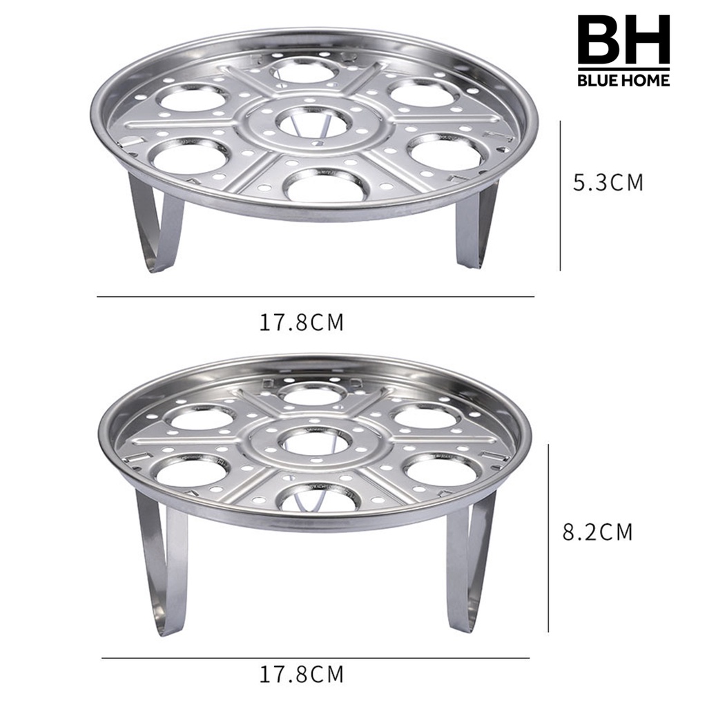 Giá hấp trứng hai tầng ba chân bằng thép không gỉ 430 cách nhiệt đa năng
