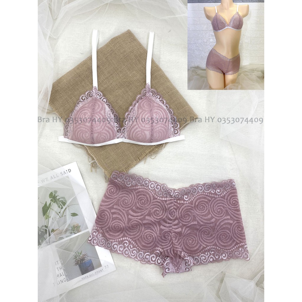 Đồ lót sexy gợi cảm ren cao cấp loại 1 gồm áo + quần BRAHY 161