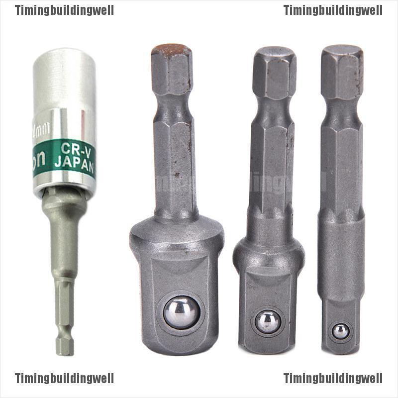Đầu NốI MũI Khoan 1 / 4 Sang 1 / 2 1 / 4 3 / 8 inch - Bộ 3 CáI