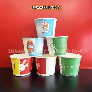 50 cốc giấy 12oz~ 360ml có nắp đựng canh cơm cháo ly giấy đựng kem sốt có nắp LB12 - Paper cup Hộp giấy