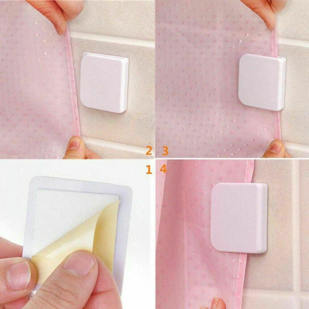 Bộ 2 Kẹp Rèm Che Bồn Tắm Chống Văng Nước