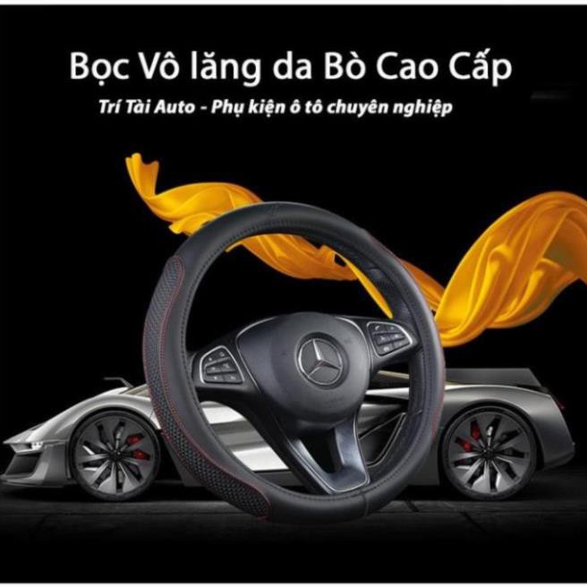 Bọc vô lăng da bò cao cấp - chất liệu da bò 100% dành cho xe từ 4 -16 chỗ | BigBuy360 - bigbuy360.vn