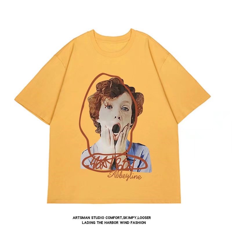 Áo Thun Nam Tay Ngắn Phong Cách Hip Hop Đường Phố Size M-8XL