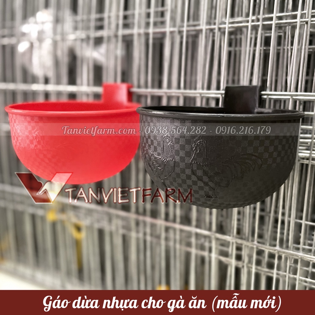 Gáo dừa nhựa mẫu mới cho gà ăn