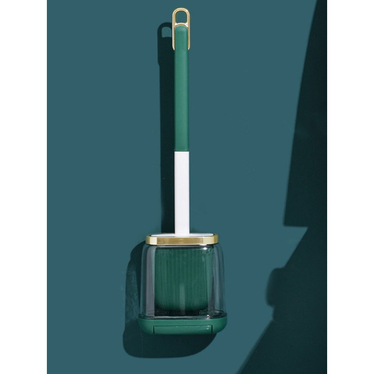 Only HOUSE Bộ Bàn Chải Vệ Sinh toilet Tay Cầm Dài Bằng silicone Không Cần Khoan