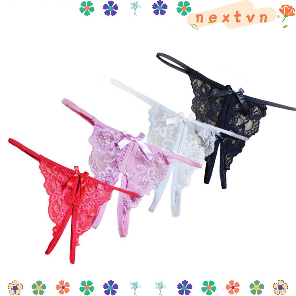 Quần lót lọt khe phối ren hở đáy thời trang quyến rũ cho nữ