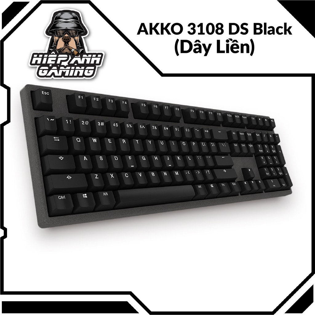 Bàn phím cơ AKKO 3108 DS Black ( Dây Liền ) | Hàng chính hãng bảo hành 12 tháng