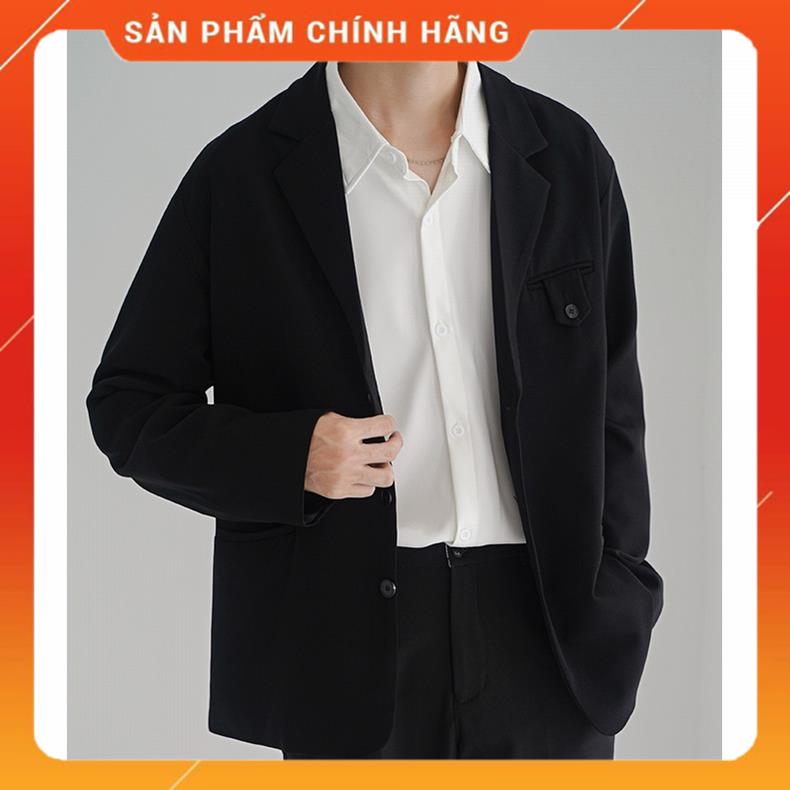 Áo khoác blazer nam oversize vai trễ form rộng thời trang phong cách msp87303
