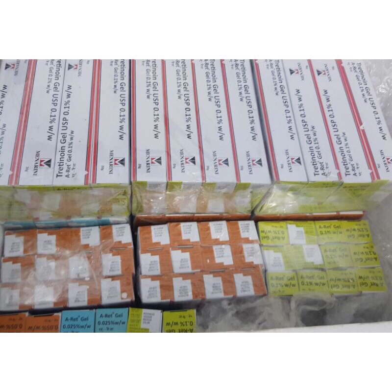 ⛔Tretinoin Aret gel 0.1% 0.05% 0.025% ngăn lão hóa, mụn (20g) - A ret tretinol