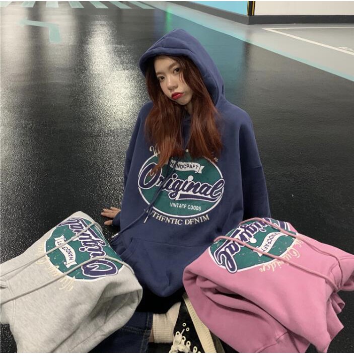 Áo hoodie tay dài dáng suông in họa tiết hoạt hình thời trang Hàn Quốc cho nữ | BigBuy360 - bigbuy360.vn