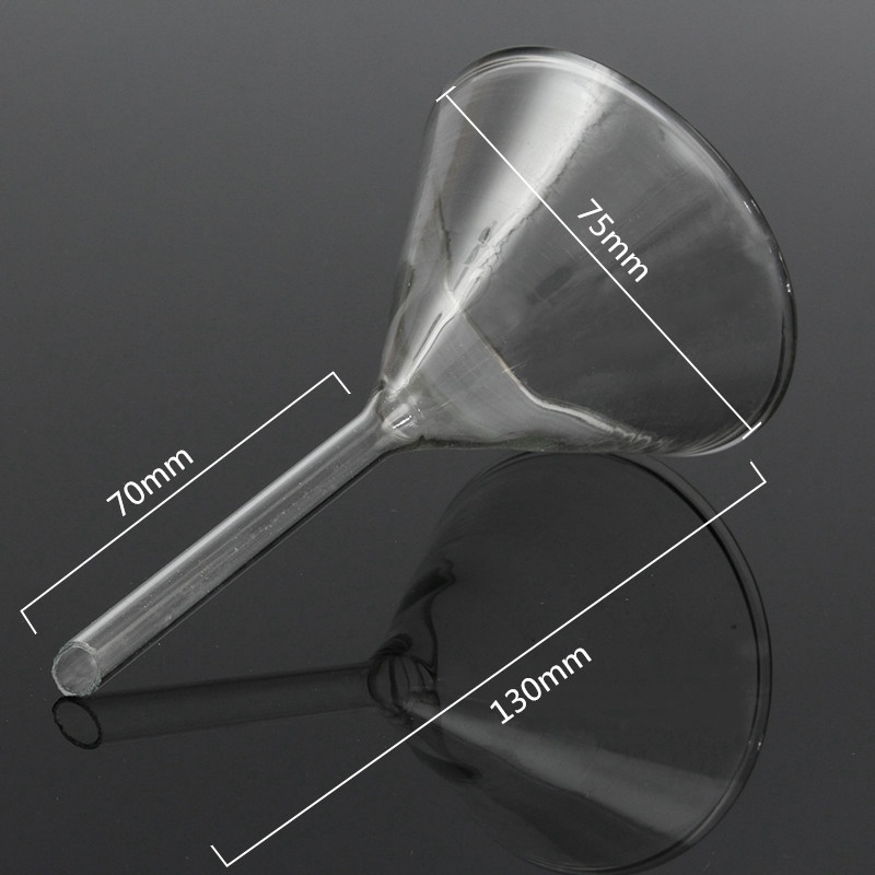 Phễu thuỷ tinh nhiều size fi40,50, 60, 80, 90, 100mm trong phòng thí nghiệm