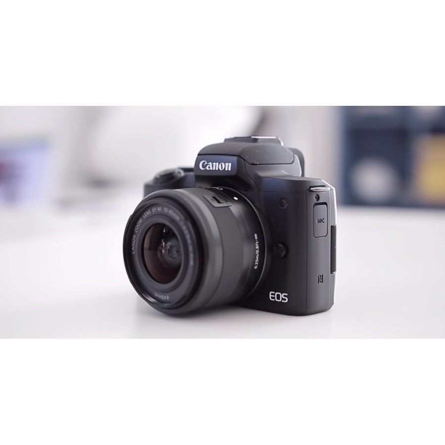 Máy ảnh Canon M50 + lens 15-45mm IS STM - 24.1mp - Quay 4k - Wifi - Mới 98%