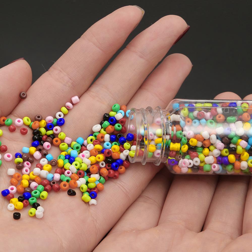 Lọ 3000 hạt cười xỏ làm trang sức 2mm