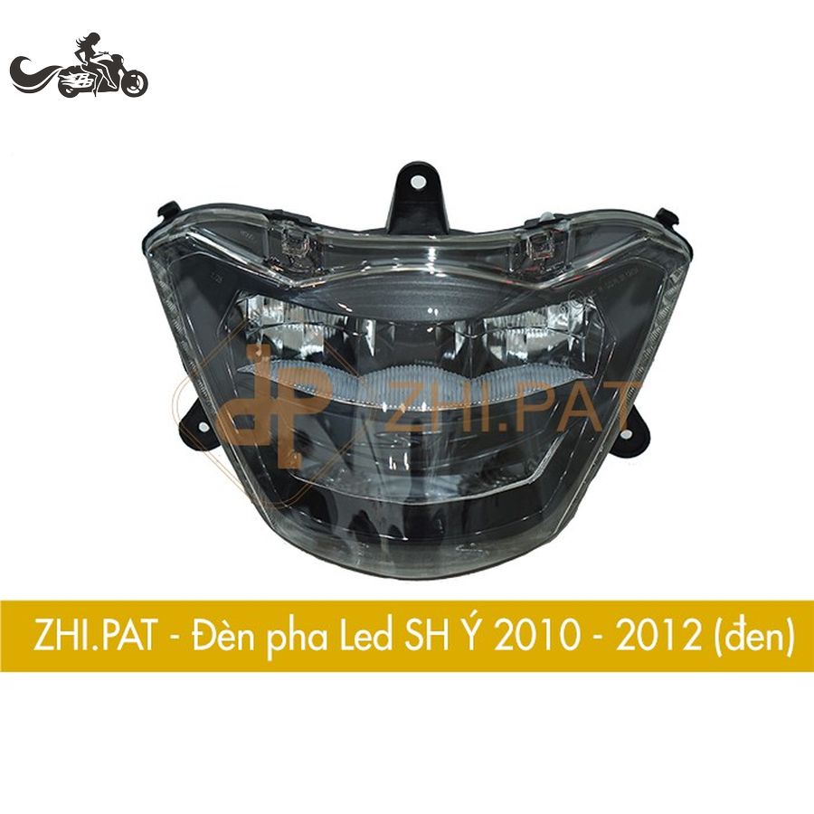 Đèn Pha Led 2 Tầng Xe SH Ý Nhập 2009-2012. Hàng Chính Hãng Bảo Hành Zhi.Pat Cao Cấp, Siêu Sáng. Màu Trắng Bạc &amp; Đen Khói