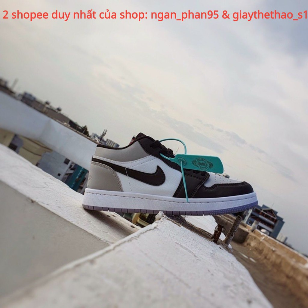 ✔️ GIÀY THỂ THAO JORDAN 1 LOW XÁM ĐEN nữ | BigBuy360 - bigbuy360.vn
