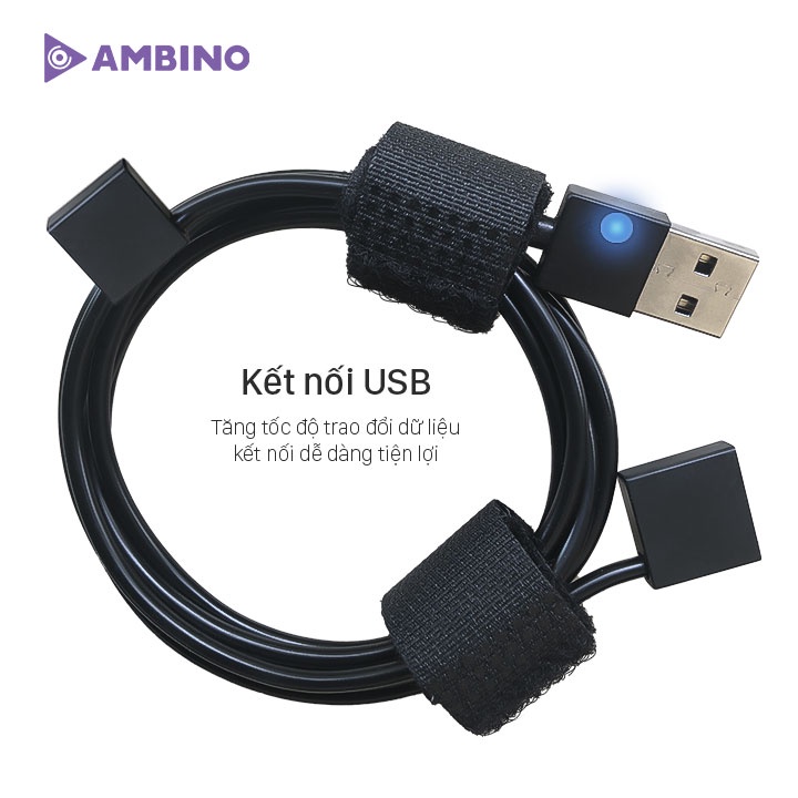 Bộ LED dán màn hình Ambino Basic - nháy theo nhạc, hàng triệu màu và hiệu ứng siêu mượt