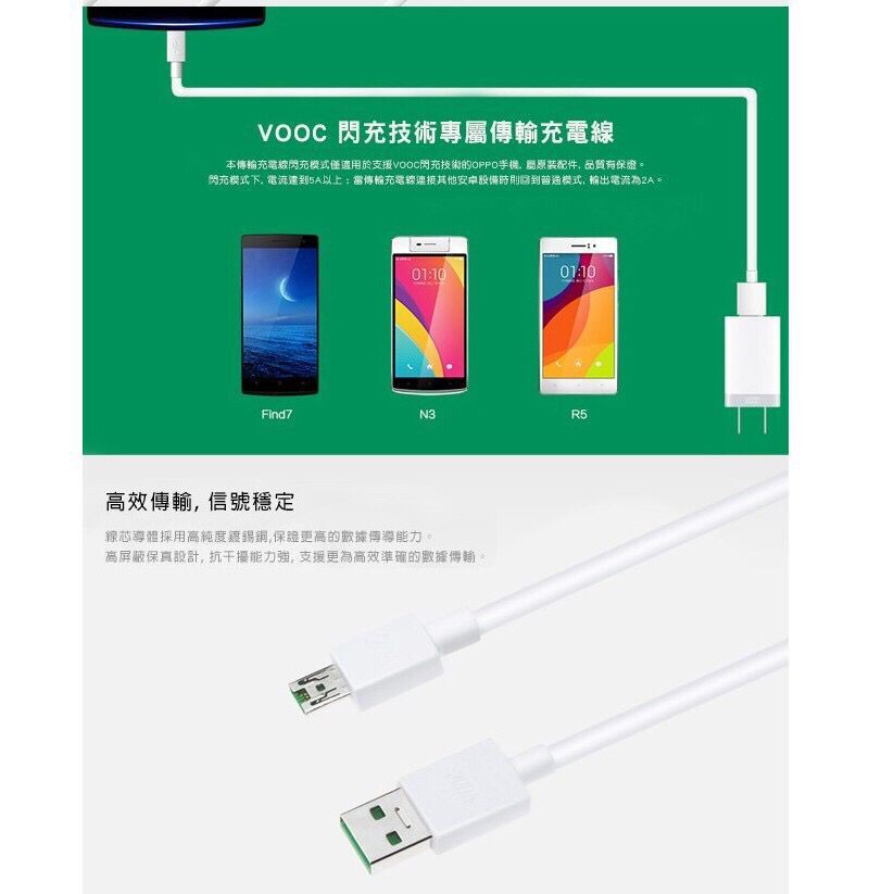 Cáp sạc nhanh 2m OPPO VOOC cho Android