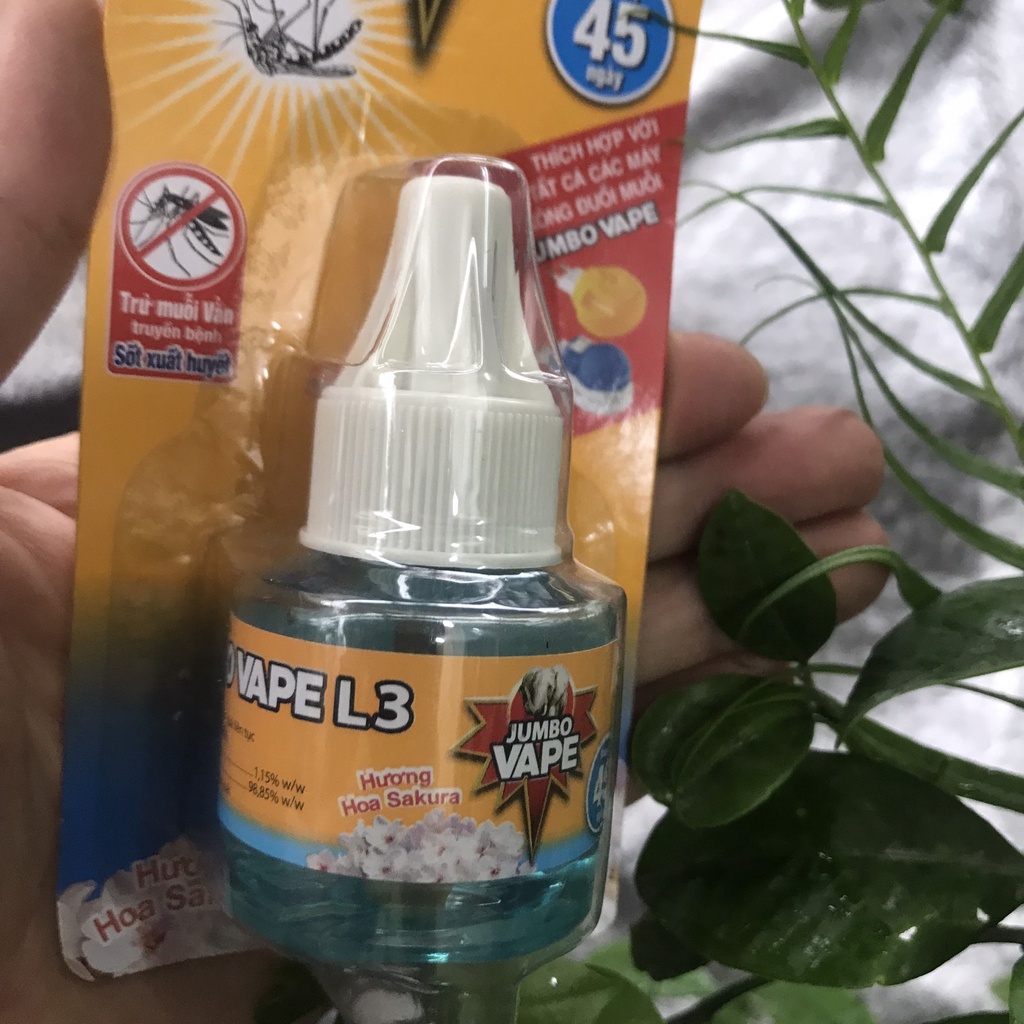 Xông đuổi muỗi Jumbo Nhật Bản 34ml x 2 - hương hoa Sakura, Hoa Lily.