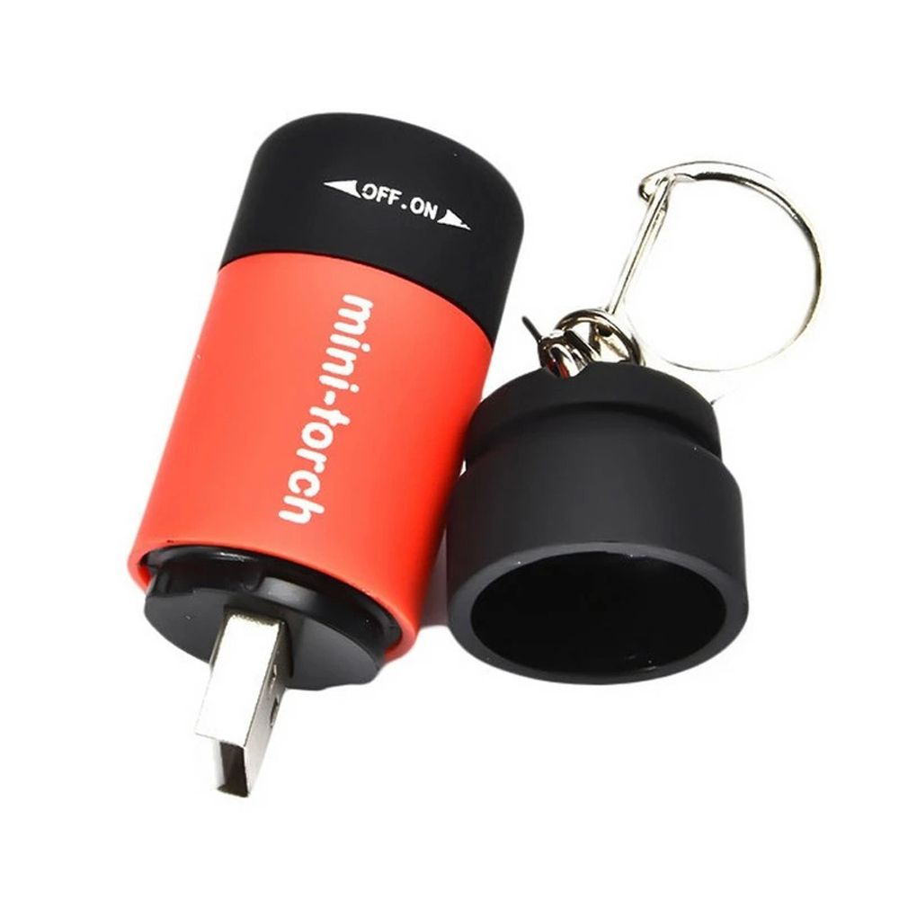 Móc khóa đèn pin led mini USB VANES1 chống nước có thể sạc lại tiện lợi