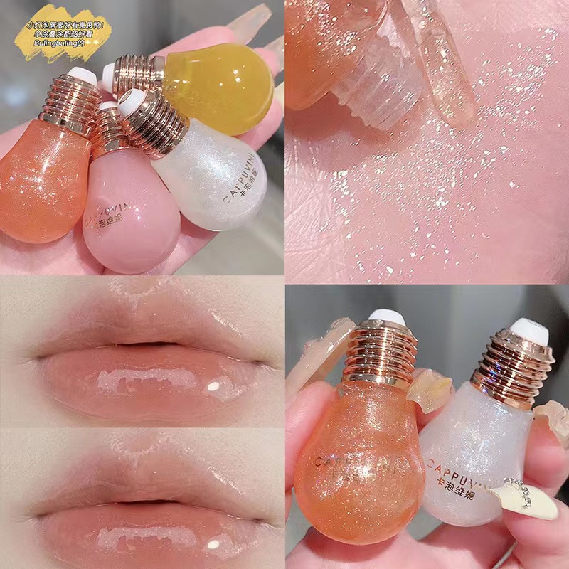 Son bóng dưỡng ẩm bling bling mềm mịn nhiều màu mùi thơm không chì nội địa Trung