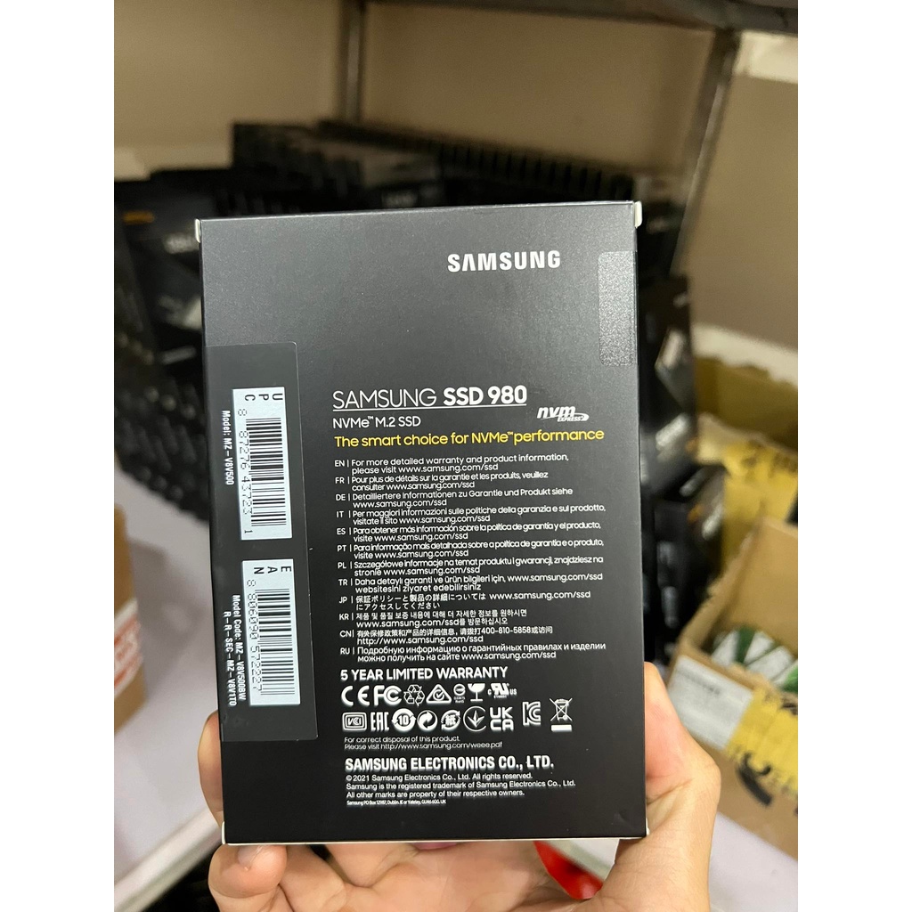 Ổ cứng SSD Samsung 980 500GB PCIe NVMe 3.0x4 (Đọc 3100MB/s - Ghi 2600MB/s) - (MZ-V8V500BW) | WebRaoVat - webraovat.net.vn