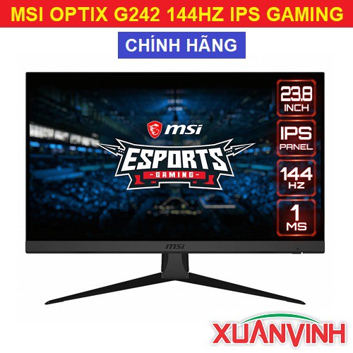 [Mã 157ELSALE1 giảm 5% đơn 3TR] Màn Hình MSI OPTIX G242 24" FHD IPS 144HZ 1MS New 100% Chính Hãng