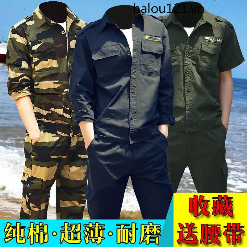 Bộ Quần Áo Bảo Hộ Lao Động Bằng Cotton Nguyên Chất Chống Mài Mòn Thời Trang Mùa Hè Cho Nam