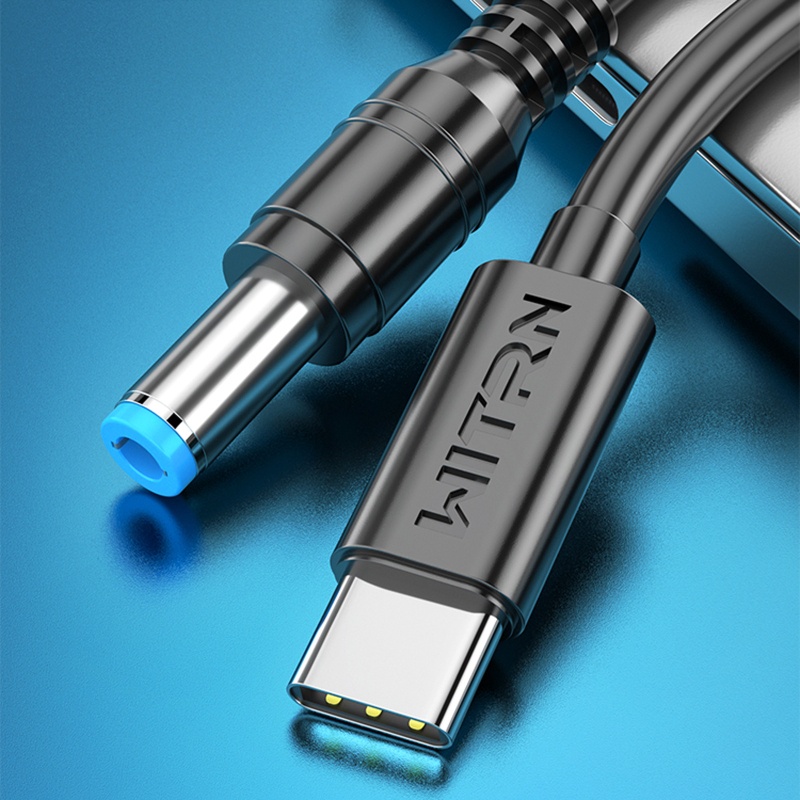 Dây Cáp Nguồn USB C PD Sang 12V 5.5x2.5mm 120cm Cho Máy Tính
