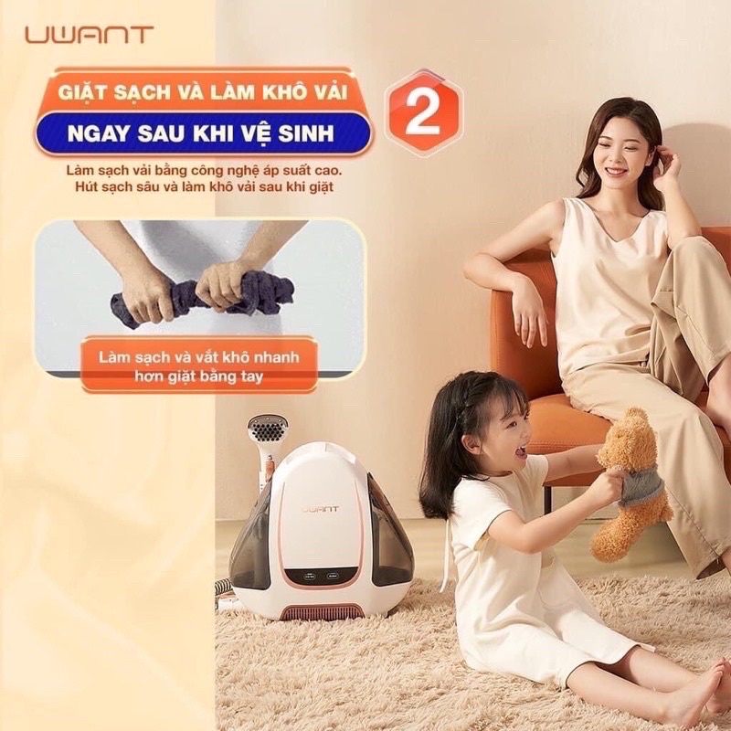 Máy hút giặt thảm, đệm đa năng UWANT B100 cao cấp