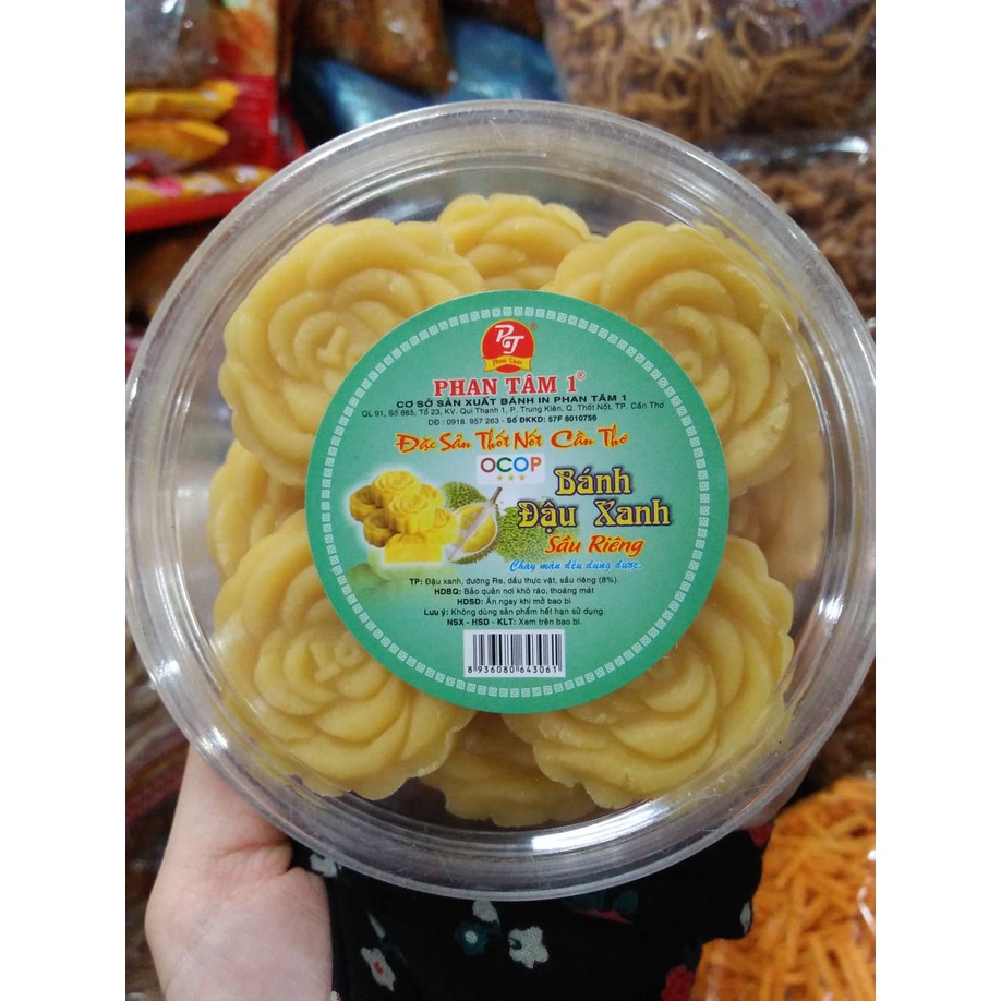 COMBO 3 HỘP BÁNH ĐẬU XANH SẦU RIÊNG PHAN TÂM - hộp 240gr