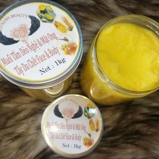 Muối Tắm Dẻo Spa Nghệ & Mật Ong - Tẩy Da Chết Face Và Body